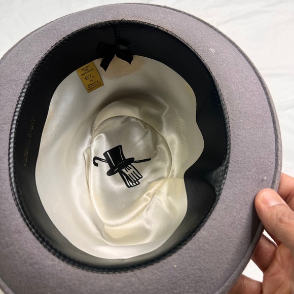 Capas design Genuine Feather detail grey Hat wool 6 7/8 A030423 - Picture 5 of 7